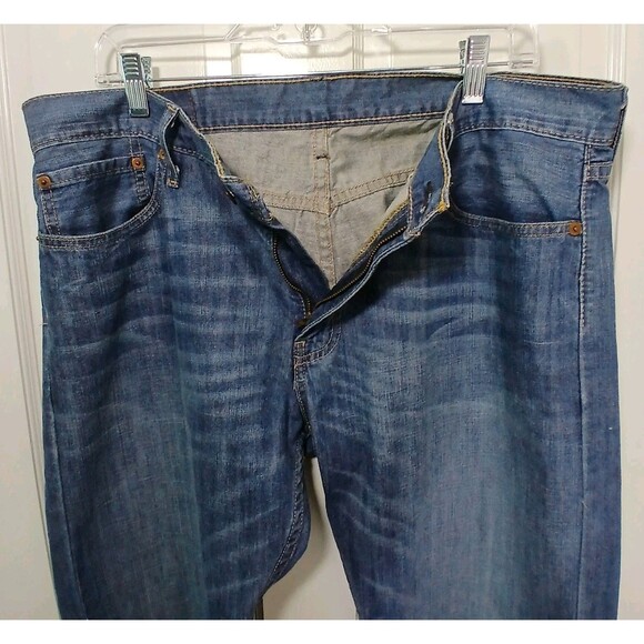 Levi's 514 Men's Straight Fit Jeans - W36 L34 - Classic Blue Denim. Medium Wash - Picture 7 of 7